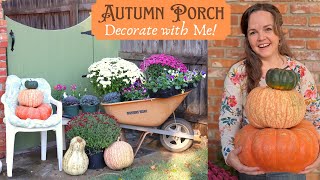 Fall Front Porch Decor Ideas ~ DIY & Decorate with Me Front Patio!