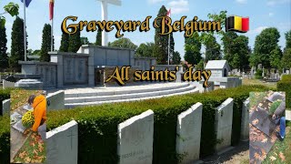 HOW GRAVEYARD IN BELGIUM LOOKS LIKE?|Begraafplaats België| Visiting my grandparents|celmatty vlog