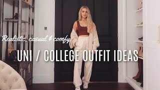 UNI / COLLEGE OUTFIT IDEAS 2021 / Realistic comfy and casual outfits! Back To School