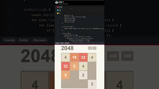 2048 Game in HTML, CSS & JavaScript #shorts #2048 #coding
