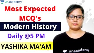 Most Expected questions on Modern History  | SSC CGL & CHSL |  SSC Plus | Yashika