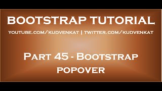 Bootstrap popover