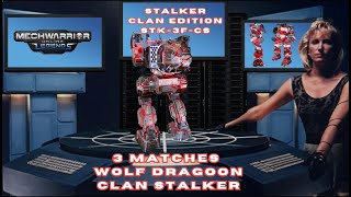 MWO: Clan Stalker Wolf Dragoon STK-3F-C(S) - 3 Matches with 2,929 Damage Done