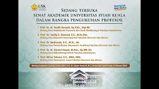 Sidang Terbuka Senat Akademik Universitas Syiah Kuala Dalam Rangka Pengukuhan Profesor