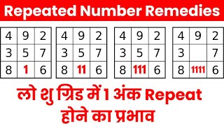 Repeated Number 1 in Lo Shu Grid | Lo Shu Grid Repeat Number 1 | Lo Shu Grid Analysis