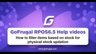 How to filter items based on stocks in the physical stock update screen