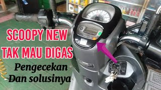 Scoopy new tidak mau digas dan pengapian bocor | ini masalahnya