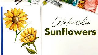 Watercolor Tutorial | How to Paint Sunflowers!