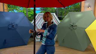 ATLeisure 9' EZ Tilt Patio Umbrella with 2 Canopies and Cover on QVC