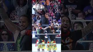 ⏪ Roman Reigns celebrates WWE Championship win with The Usos #Short