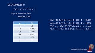 ROOTS OF NONLINEAR EQUATIONS: INCREMENTAL SEARCH METHOD