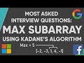 Maximum Subarray - Dynamic Programming (Kadane's Algorithm): CS Interview Questions and Answers