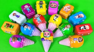 Cocomelon Finding Pinkfong Rainbow Mixed Shapes with CLAY Coloring! Satisfying ASMR Videos