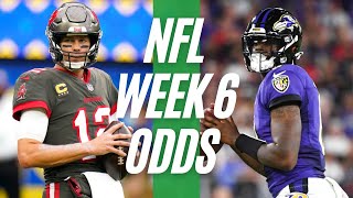 NFL Opening Lines Report | Week 6 NFL Odds | Point Spreads, Moneylines, Betting Totals