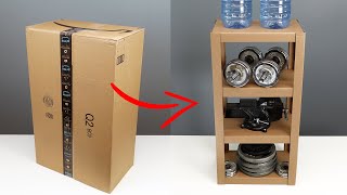 Easy Cardboard Storage Shelf from ONE Box! DIY Shelves