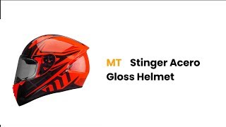 MT Stinger Acero Gloss Helmet Fluorescent Orange | MT HELMET 360º VIDEOS | HELMET REVIEW