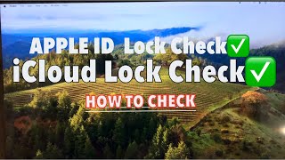 Locked? Apple ID or iCloud Lock Check For MacBook / Mac Mini / iMac