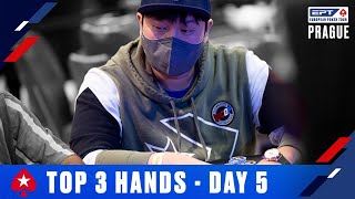 TOP 3 POKER HANDS | EPT Prague Day 5 Highlights ♠️ PokerStars