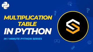 Python Tutorial for Beginners | Multiplication Table | #2