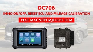 OBDSTAR DC706: FIAT MAGNETI ECM IMMO Off / On, ECU Reset and Mileage Calibration