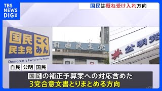 「おおむねご理解をいただいた」国民民主党と自民・公明の経済対策協議 “合意文書取りまとめ”の方向で最終調整　税調協議も始まる｜TBS NEWS DIG