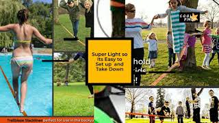 Trailblaze Premium Slackline Kit with Training Line - Easy Setup Complete Slackline Kit