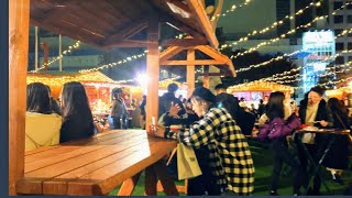 Fukuoka city Japan Walking Tour 4k City hall Christmas market✨🎀