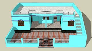 village home plans INDIAN STYLE | 5 rooms house design | small village house plan for village side