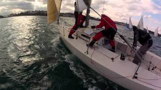 J80 ESP 880 in Santander - 11th February 2012 - Race 1. Recorded with Gopro