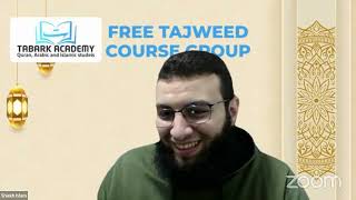 Free Tajweed Group Class with Tabarak Academy Second Class