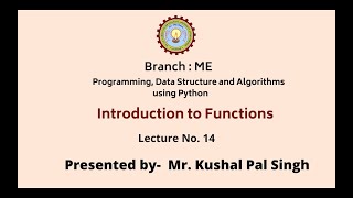 Programming Data Structure and Algorithms Using Python | AKTU Digital Education