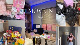 move in to res vlog 🪐🩷|| UNI DIARIES|| South African Youtuber 🇿🇦