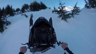 INSANE! Super steep snowmobile hill climb FAIL (polaris axys) Alaska