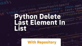 python delete last element in list