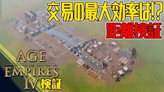 【AoE4】交易の最大効率となる距離【検証】