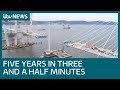 Timelapse shows construction of $4 billion Hudson River Bridge | ITV News