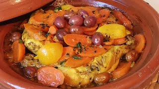 طاجين الدجاج بالجزر 🥕🥕و الزيتون لذيذ بزااف مع إضافة بسيطة!!! كتخلي المرقة عاقدة و ملبية