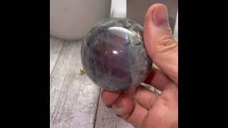 Large Purple Labradorite Sphere, Rare Blue Purple Natural Polished Crystal Ball PLS15