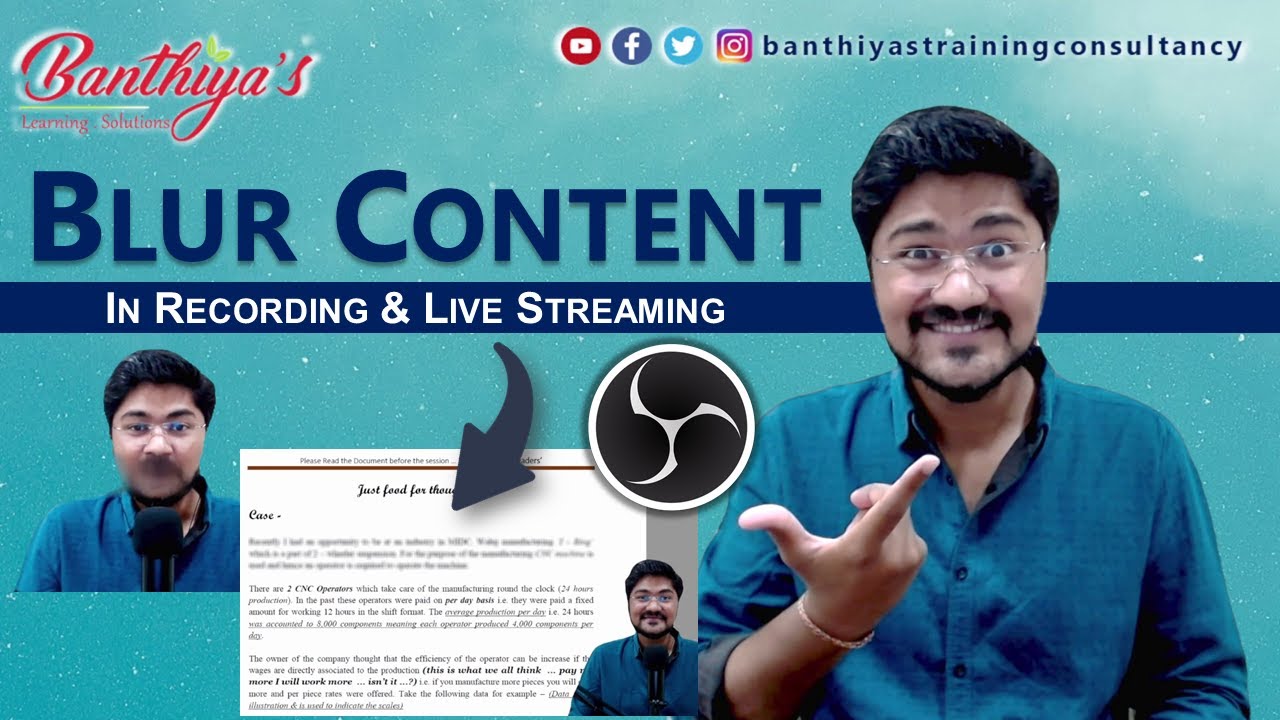 How To Blur Content | OBS Tutorials | Stream FX | Hindi - YouTube