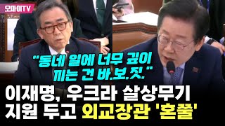 이재명, 우크라 살상무기 지원 두고 외교장관 '혼쭐' \