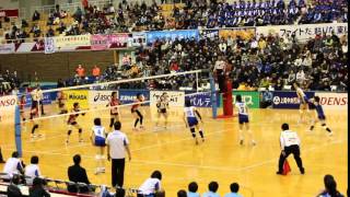 【Ｖリーグ】東レ迫田選手のスパイク（2016.1.10岡山）