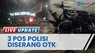 MENCEKAM, OTK Serang 3 Pos Polantas dan 2 Motor Berplat Dinas Kepolisian di Landak Baru Makassar