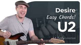 Desire Easy Guitar Lesson | U2