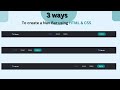 3 Ways to Create a Navigation Bar with Flexbox | Navigation Bar |