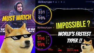 How 595 WPM looks on MonkeyType | Fast Typing with Python Script (Bot).