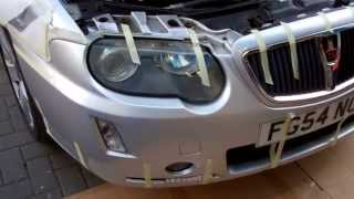 How to  remove the  front bumper  on a Rover 75