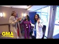 Robin Roberts surprises nurses who were by her side during bone marrow transplant l GMA