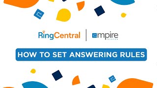 How to set custom answering rules on the RingCentral admin portal