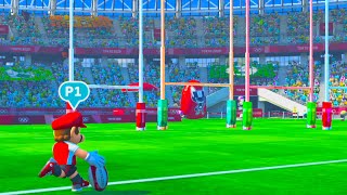 Mario and Sonic at the Tokyo 2020 Olympic  Very hard Rugby Sevens Team Mario vs  Sonic and Sliver