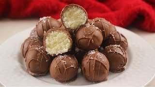 كرات الباونتي ب 3 مكونات فقط جاهزة بدقائق - Bounty Balls - Coconut Balls - Coconut Truffles